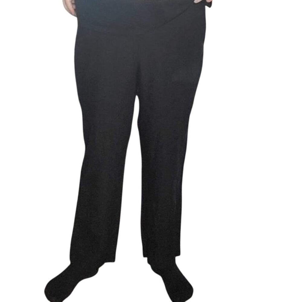Len Ok Size XL (32x25) Black 100% Linen Straight Leg Pants Minimalist Coastal